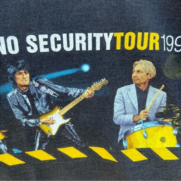 VTG The Rolling Stones No Security Tour 1999 T-Shirt Black Double Sided Large - Picture 5 of 13